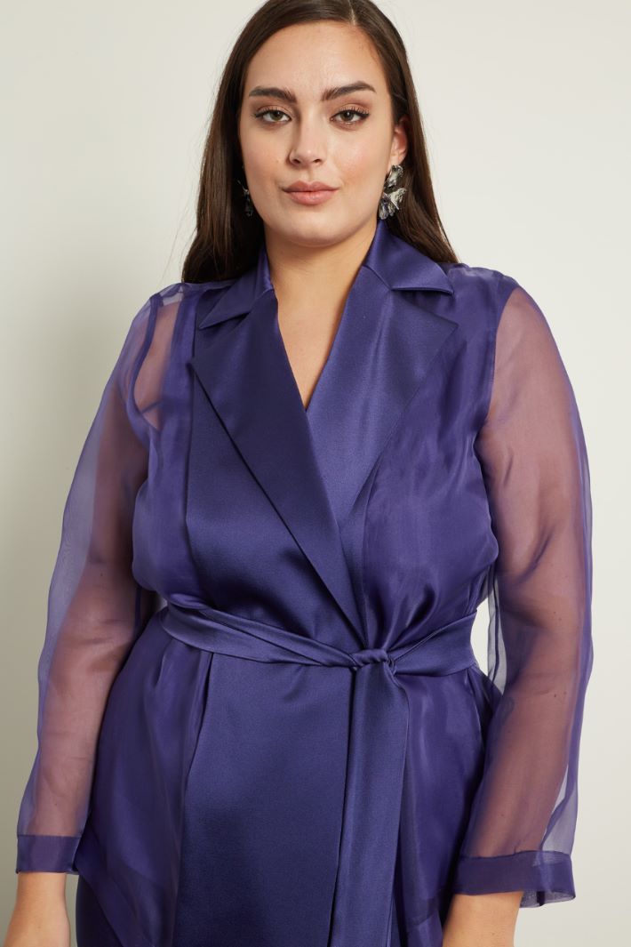Blazer in organza con cintura Fashion Market