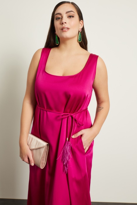 Abito in raso con tasche Fashion Market