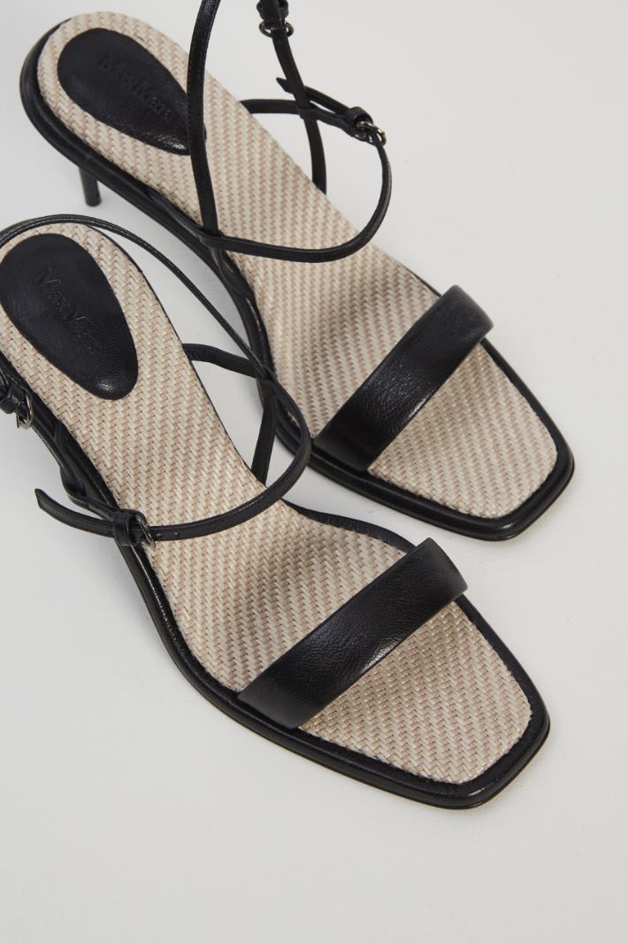 Sandali in pelle e rafia Fashion Market