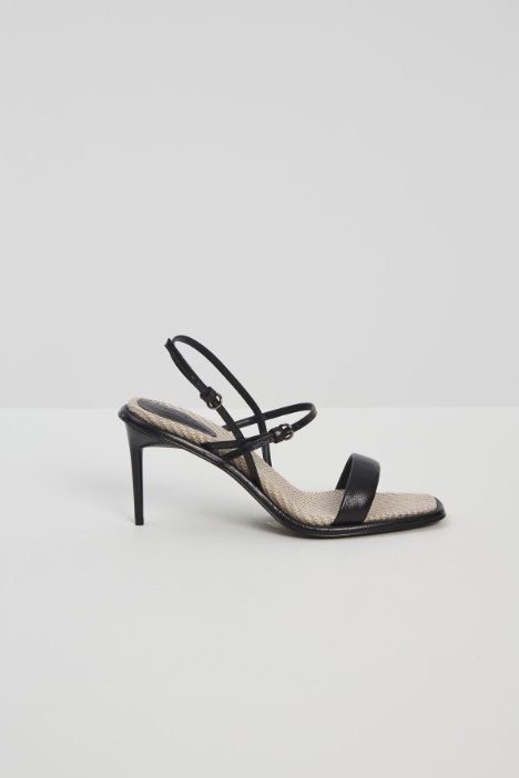 Sandali in pelle e rafia Fashion Market