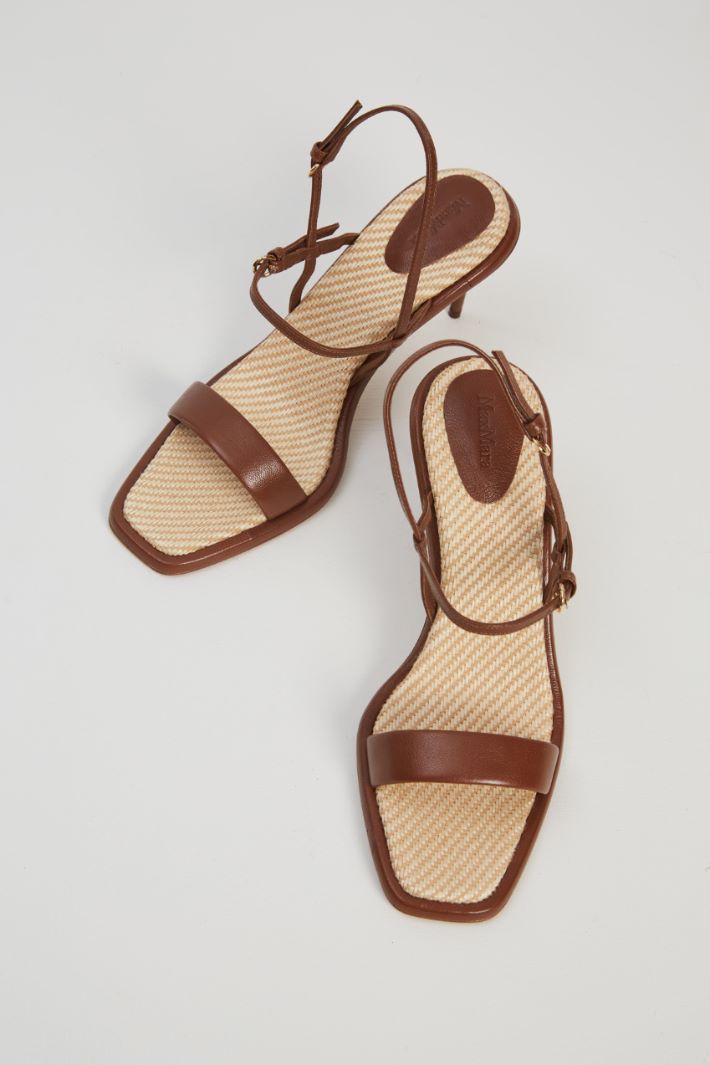 Sandali in pelle e rafia Fashion Market