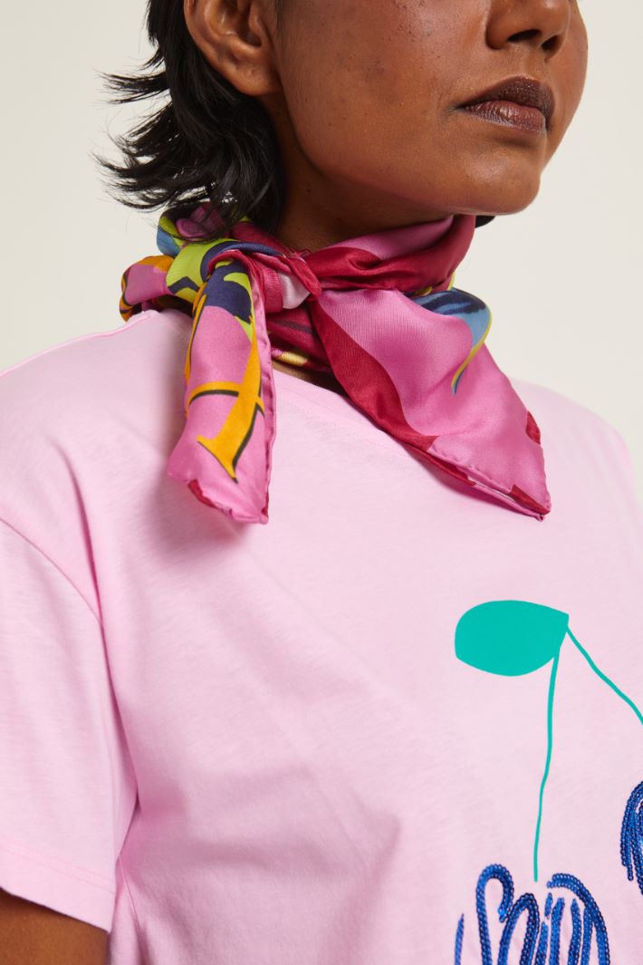 Foulard di seta stampata Fashion Market