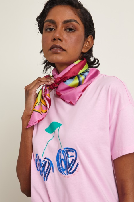 Foulard di seta stampata Fashion Market