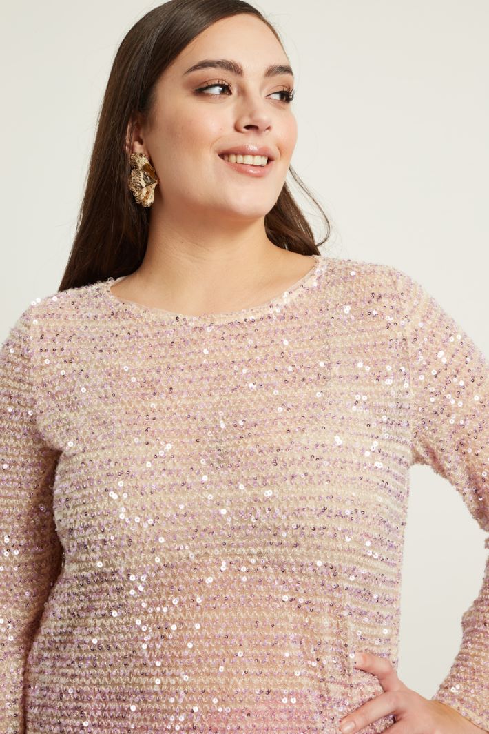 Top in tulle con paillettes Fashion Market Top in tulle con paillettes Fashion Market