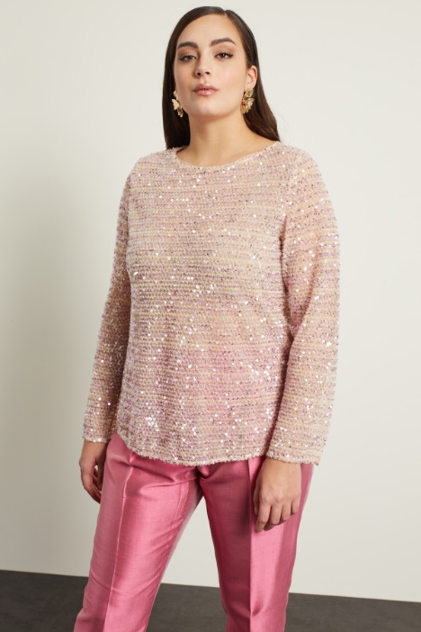 Top in tulle con paillettes Fashion Market