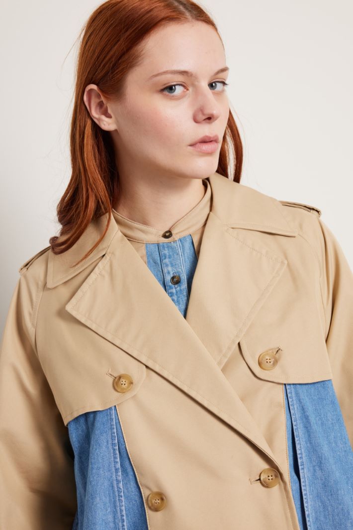 Trench con inserti in denim Fashion Market Trench con inserti in denim Fashion Market