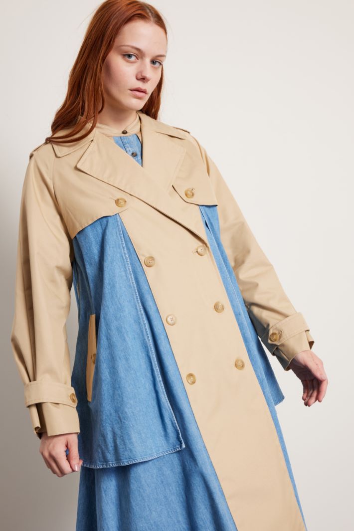 Trench con inserti in denim Fashion Market Trench con inserti in denim Fashion Market