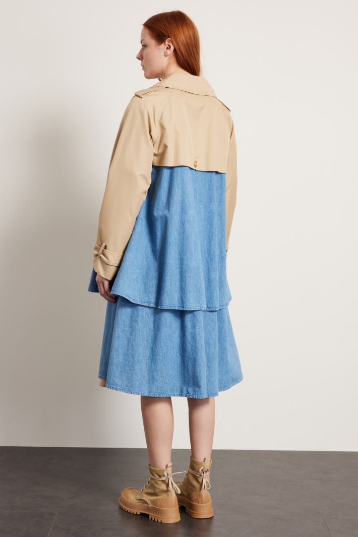 Trench con inserti in denim Fashion Market Trench con inserti in denim Fashion Market