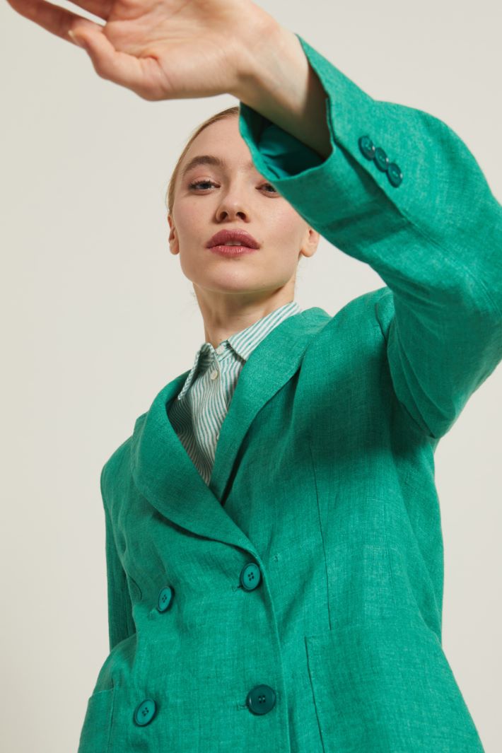 Blazer doppiopetto in stuoia Fashion Market