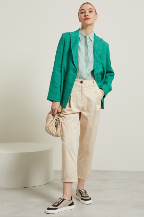 Blazer doppiopetto in stuoia Fashion Market