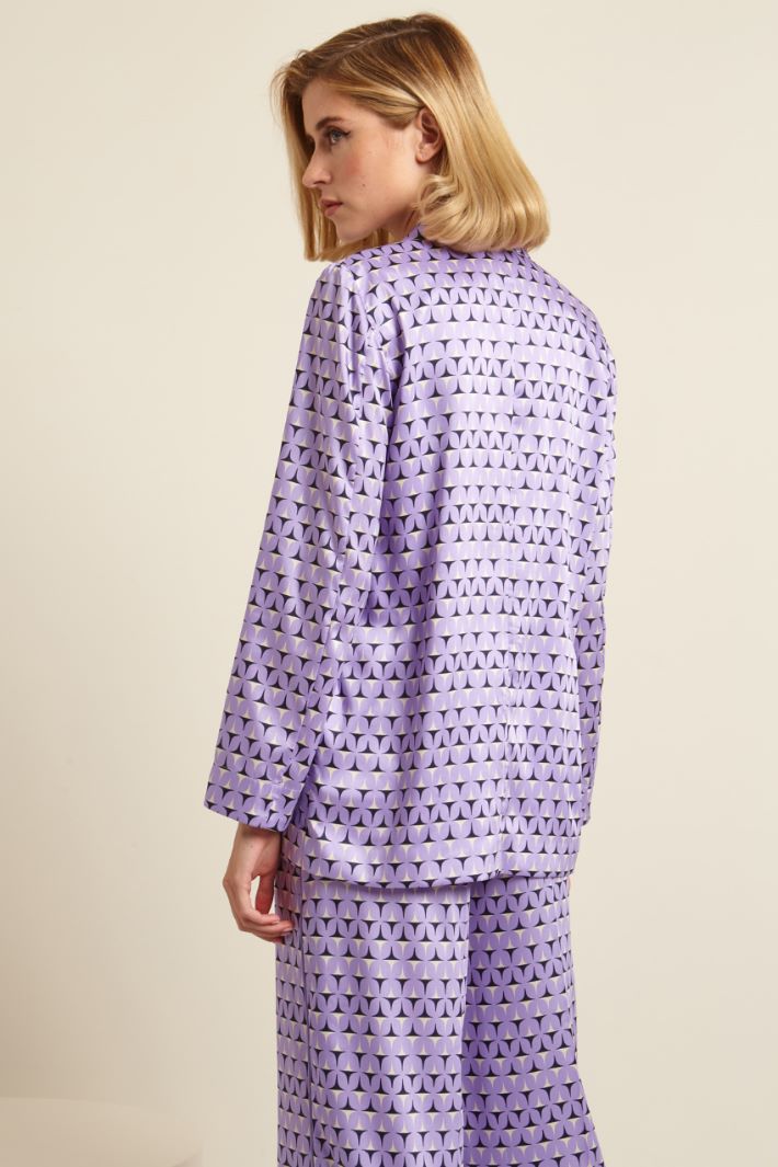 Blazer in twill stampato Fashion Market