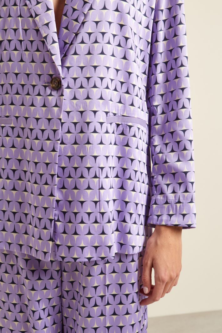 Blazer in twill stampato Fashion Market