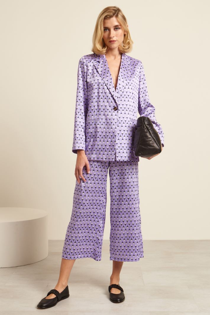 Blazer in twill stampato Fashion Market