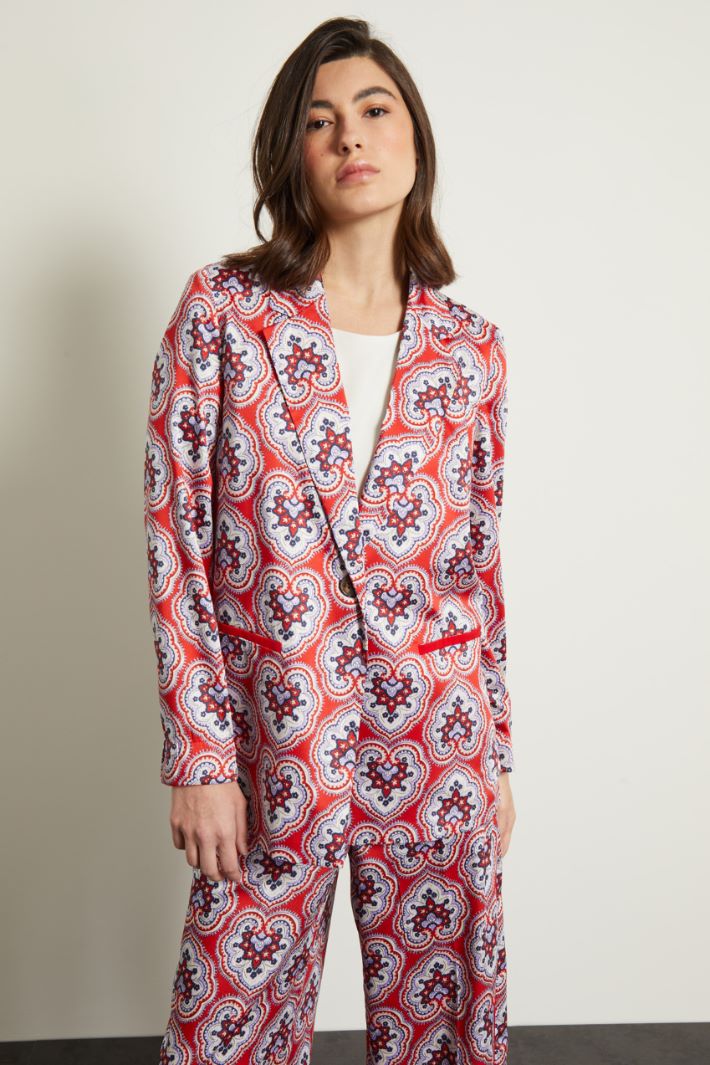 Blazer in twill stampato Fashion Market
