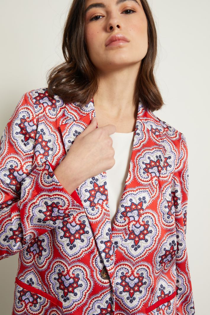 Blazer in twill stampato Fashion Market