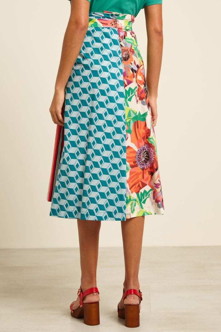 Gonna a portafoglio stampata Fashion Market