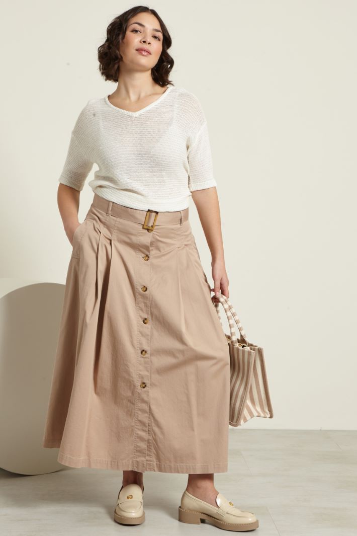 Gonna lunga con cintura Fashion Market