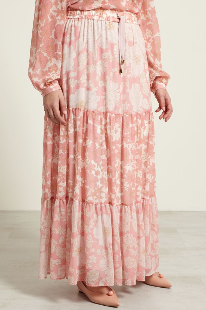 Gonna con balze in georgette Fashion Market