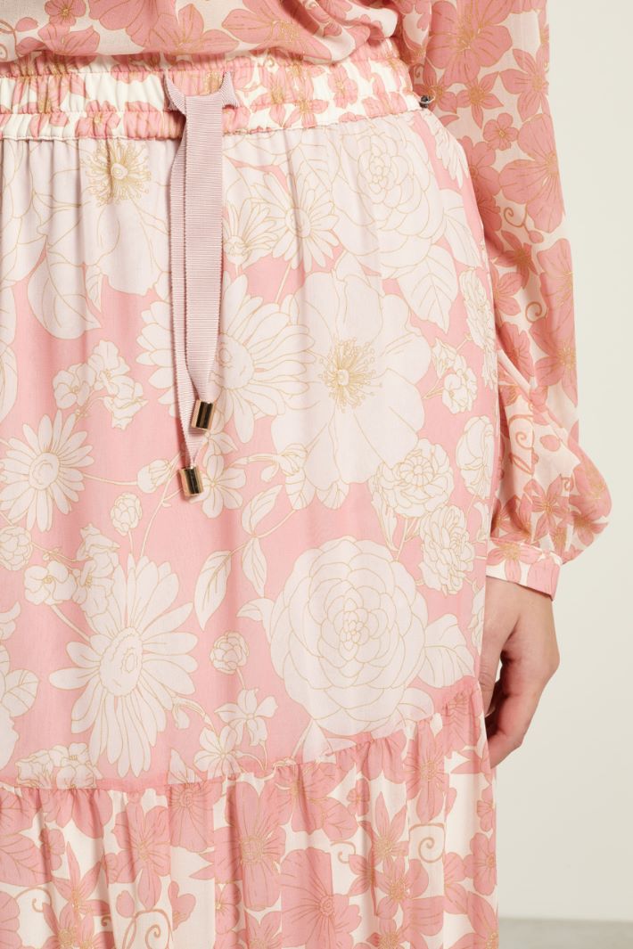 Gonna con balze in georgette Fashion Market