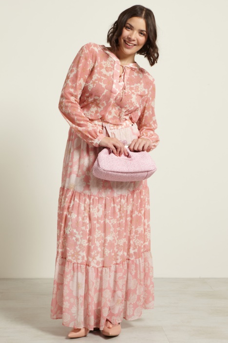 Gonna con balze in georgette Fashion Market