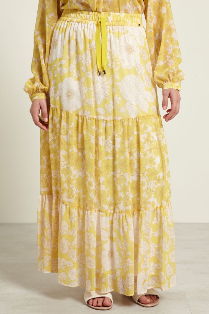 Gonna con balze in georgette Fashion Market