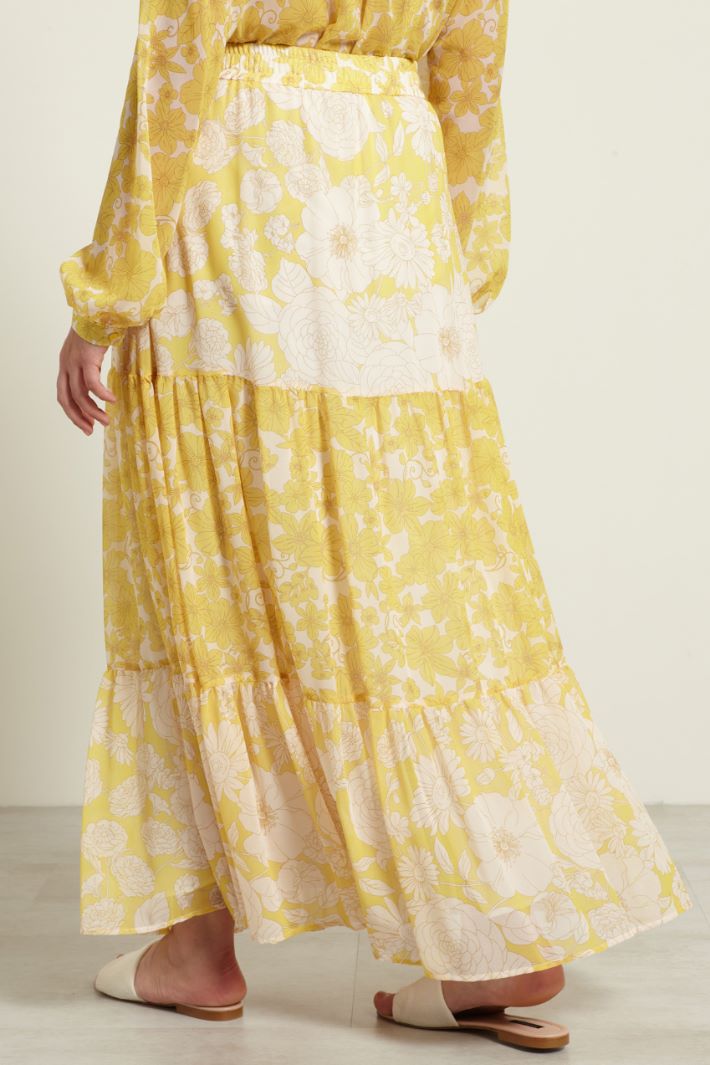 Gonna con balze in georgette Fashion Market