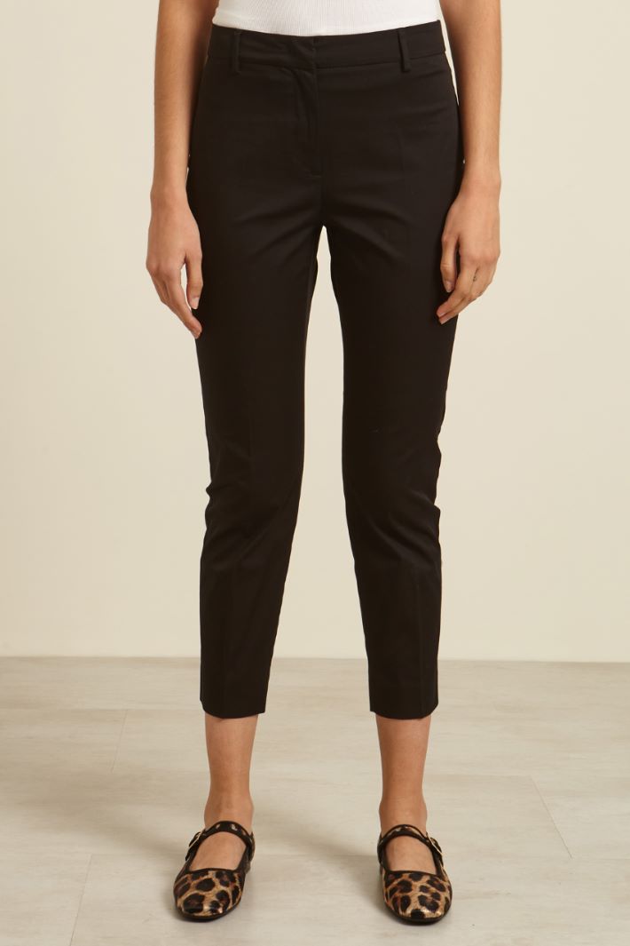Pantaloni cropped in cotone Fashion Market