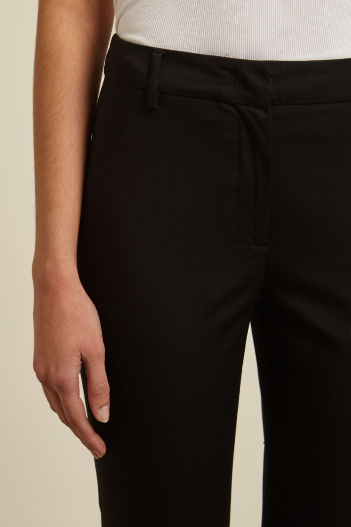 Pantaloni cropped in cotone Fashion Market