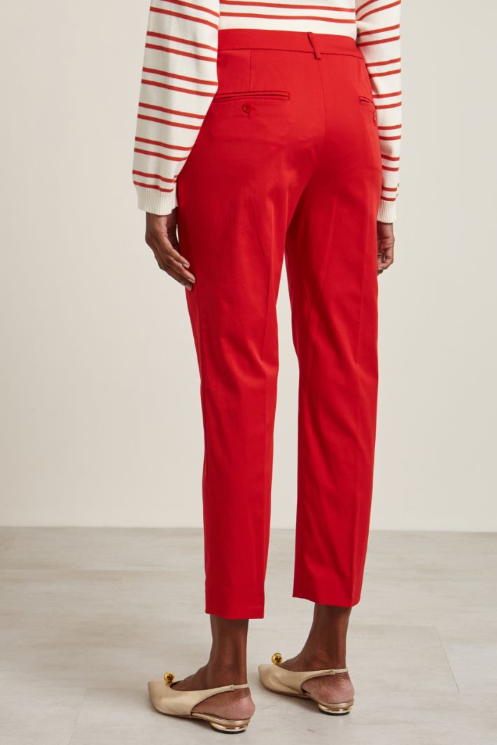 Pantaloni cropped in cotone Fashion Market