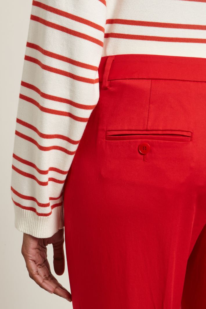 Pantaloni cropped in cotone Fashion Market