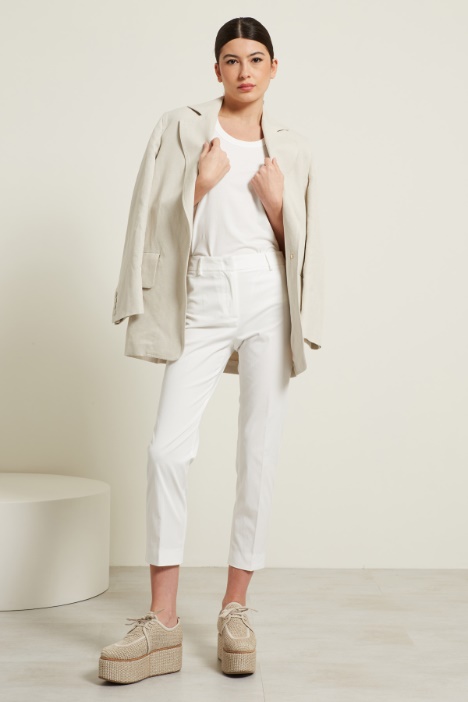 Pantaloni cropped in cotone Fashion Market