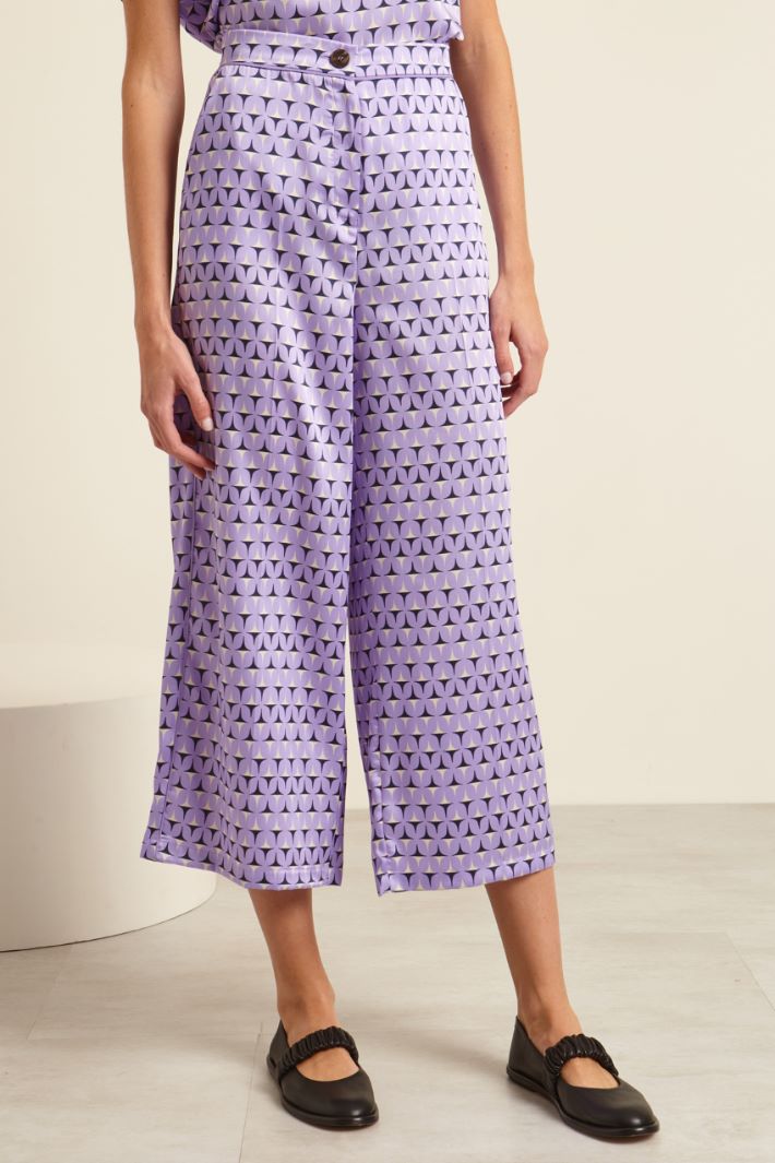 Pantaloni fluidi in twill Fashion Market