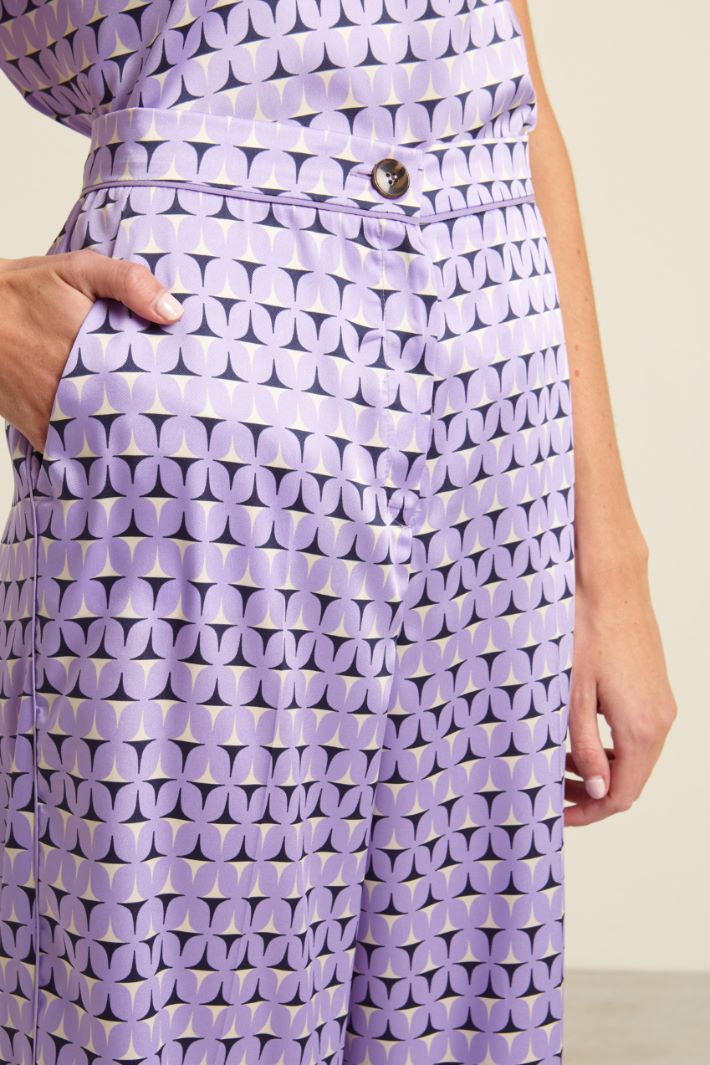 Pantaloni fluidi in twill Fashion Market