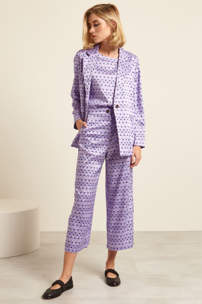 Pantaloni fluidi in twill Fashion Market