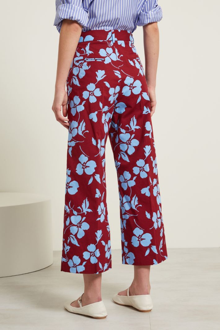 Pantaloni in faille stampato Fashion Market