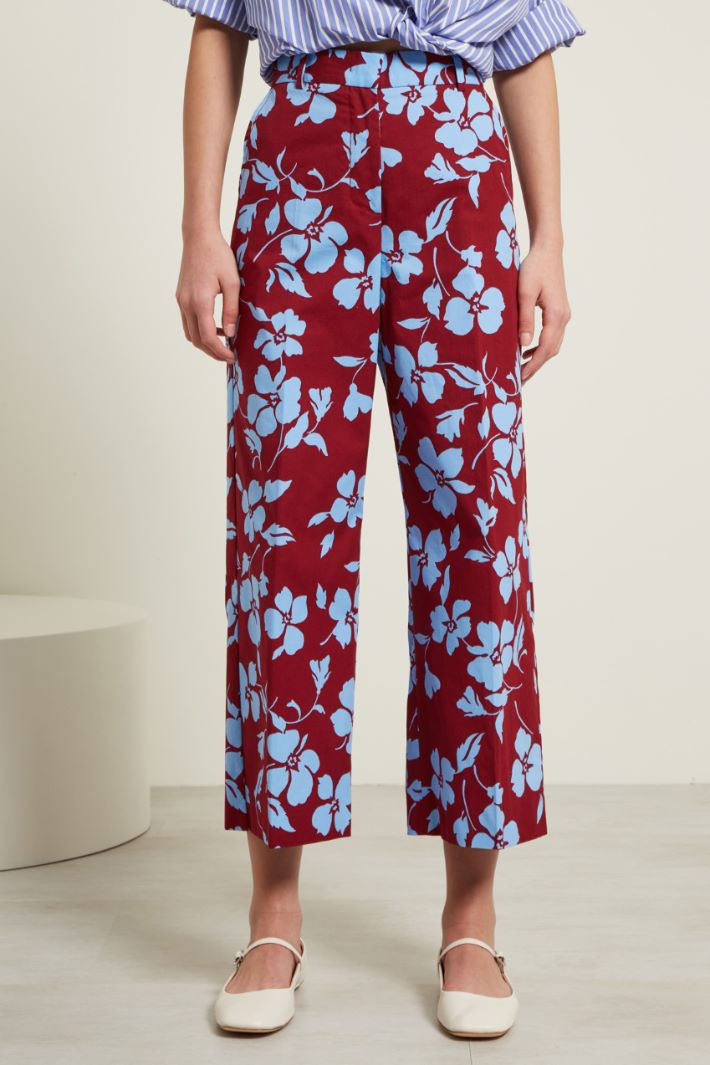 Pantaloni in faille stampato Fashion Market