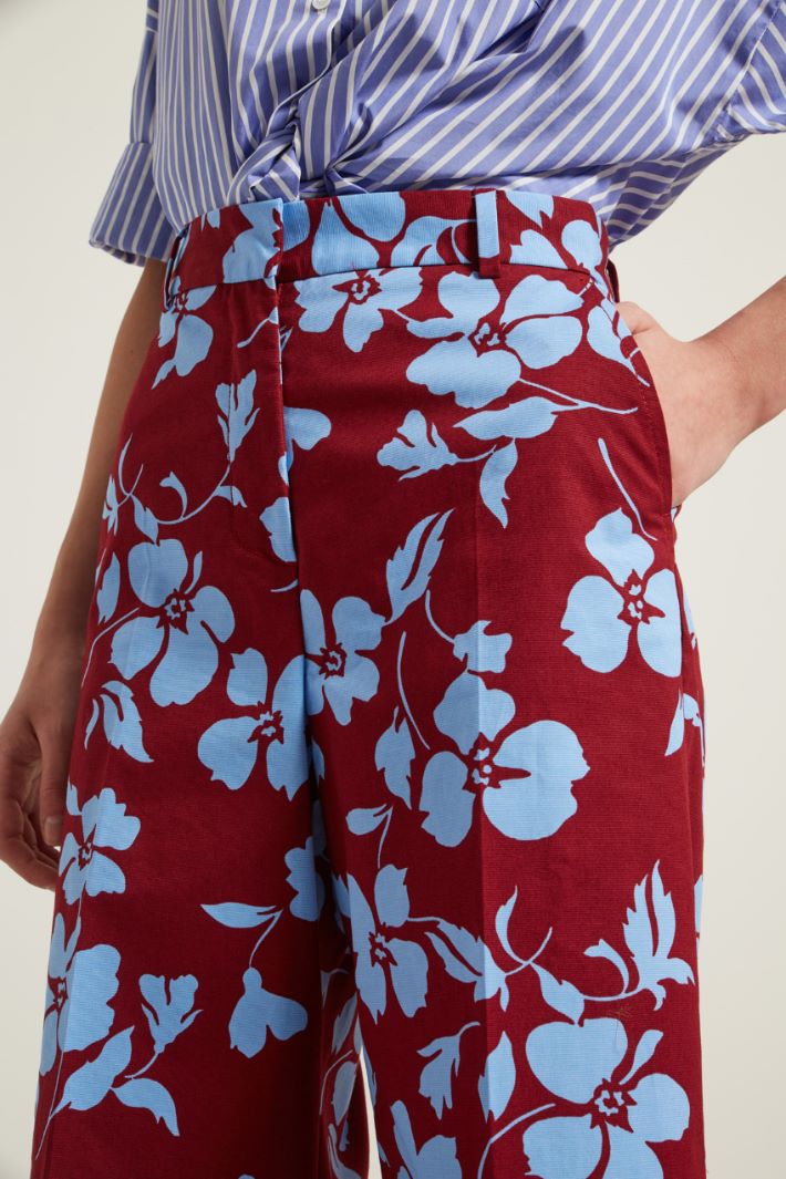 Pantaloni in faille stampato Fashion Market