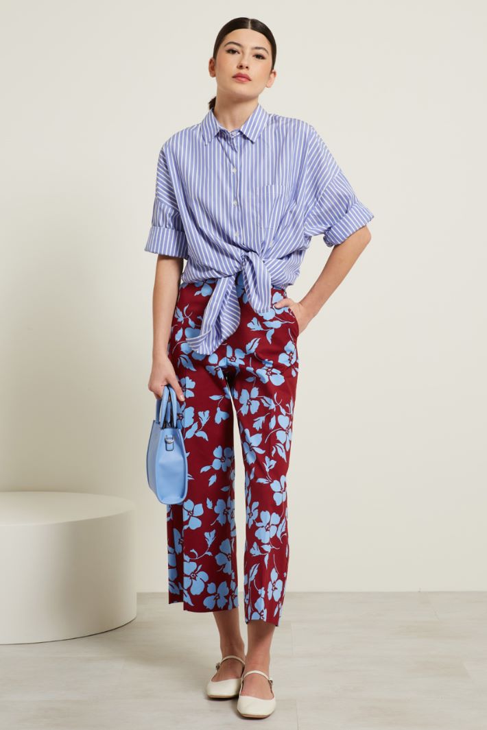 Pantaloni in faille stampato Fashion Market