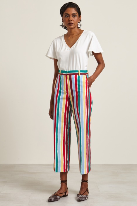 Pantaloni in faille stampato Fashion Market