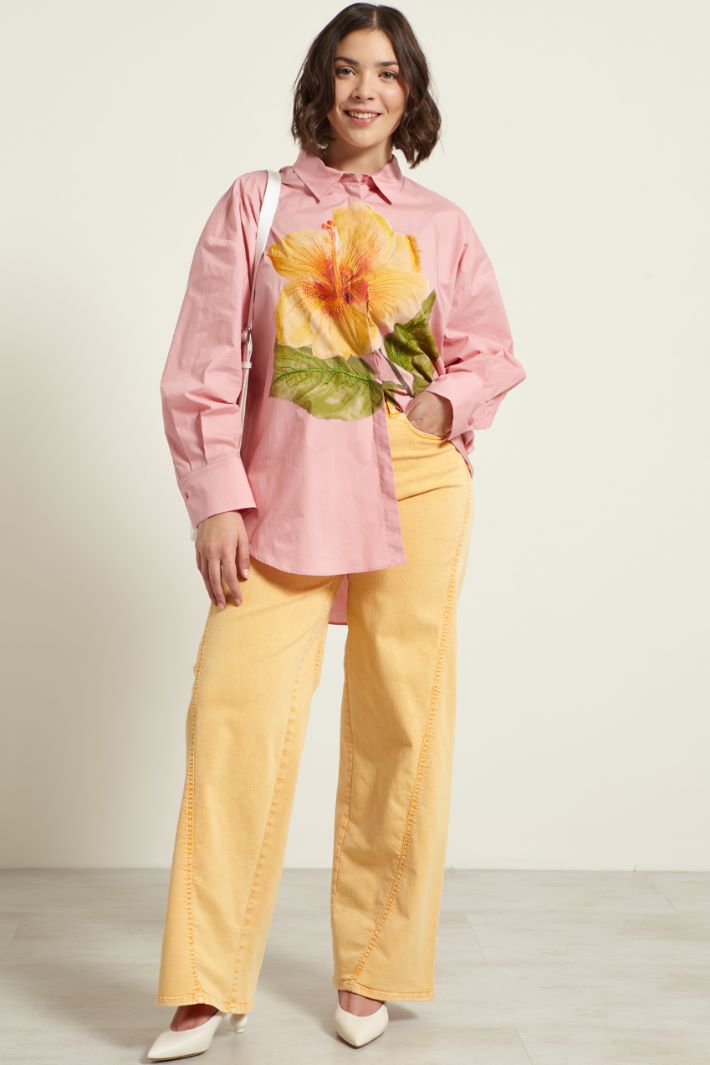 Pantaloni a palazzo in drill Fashion Market