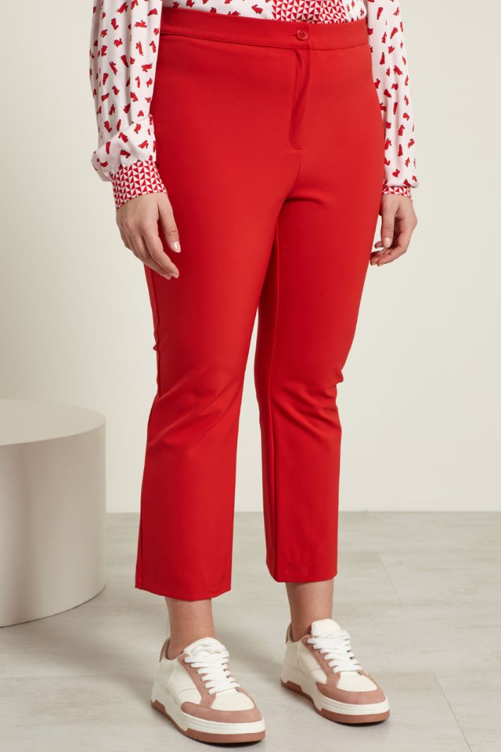 Pantaloni cropped stretch Fashion Market