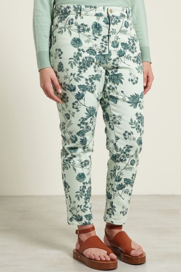 Pantaloni slim stampati Fashion Market