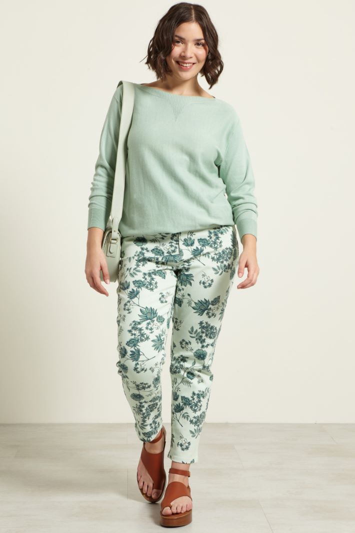 Pantaloni slim stampati Fashion Market