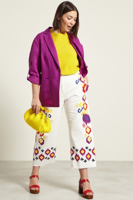 Pantaloni con bordi sfrangiati Fashion Market