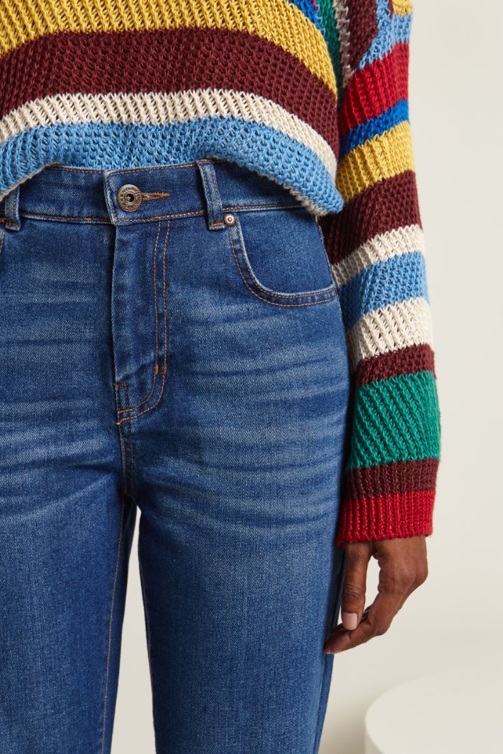 Jeans a vita alta in denim Fashion Market