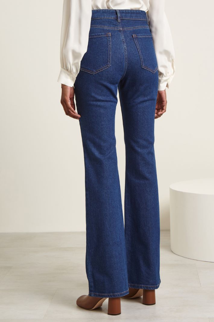 Jeans flare in denim Fashion Market