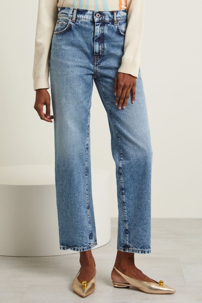 Jeans cinque tasche in denim Fashion Market