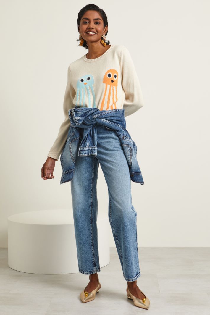 Jeans cinque tasche in denim Fashion Market