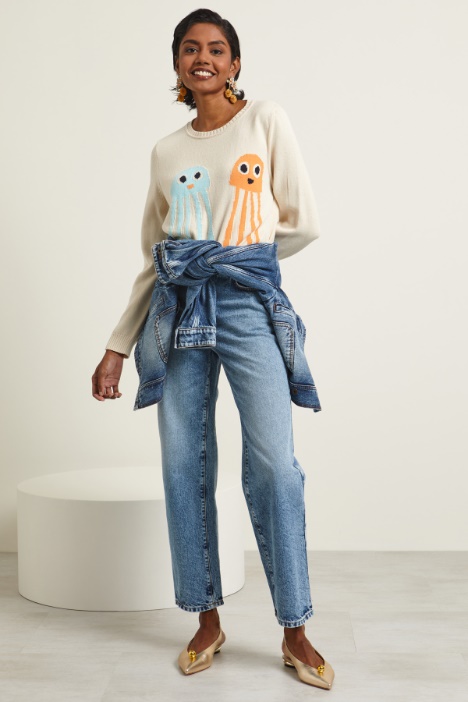 Jeans cinque tasche in denim Fashion Market