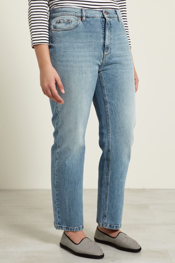 Jeans dritti in cotone Fashion Market